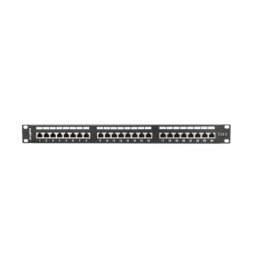 PATCH PANEL LANBERG 24 PUERTOS 1U 19" CAT.6 SFTP NEGRO Lanberg - 1