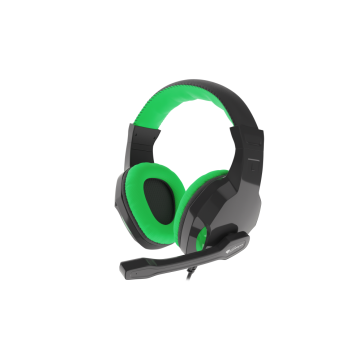 AURICULARES GAMING GENESIS ARGON 100 2.0 MINI JACK NEGRO-VERDE Genesis - 1