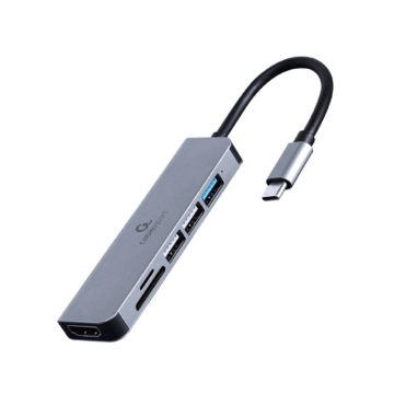 ADAPTADOR MULTIPUERTO USB TIPO-C 6 EN 1 HUB HDMI LECTOR DE TARJETAS Gembird - 1