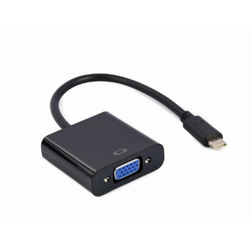 CABLE ADAPTADOR USB TIPO C A VGA 15 CM NEGRO Gembird - 1