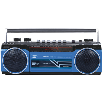 RADIO GRABADORA PORTÁTIL USB SD BLUETOOTH CASSETTE TREVI RR 501 BT AZUL TREVI - 1