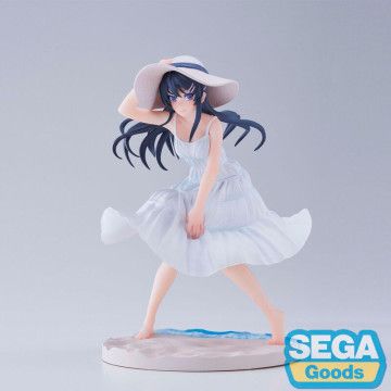 Figura Mai Sakurajima Vestido de verão Luminasta Rascal não sonha com a coelhinha Senpai 17cm SEGA GOODS - 1