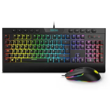 PACK KROM RGB TECLADO MEMBRANA Y RATON KALYOS KROM - 1