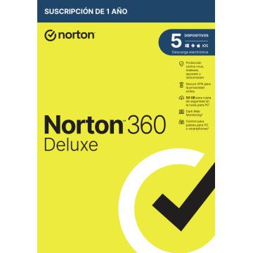 NORTON 360 DELUXE 50GB ES 1 USER 5 DEVICE 12MO NortonLifeLock - 1
