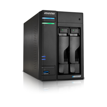 NAS ASUSTOR TOWER 2 BAY QUAD-CORE 2.0GHZ CPU DUAL 2.5GBE PORTS 4GB RAM DDR4 Asustor - 1