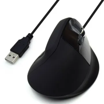 RATON EWENT OPTICO VERTICAL/ERGONOMICO USB2.0 800-1200-1800 PPP 5 BOTONES NEGRO EWENT - 1