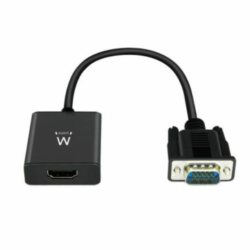 CABLE EWENT CONVERTIDOR VGA MACHO - HDMI HEMBRA CON AUDIO 0,20 METROS EWENT - 1