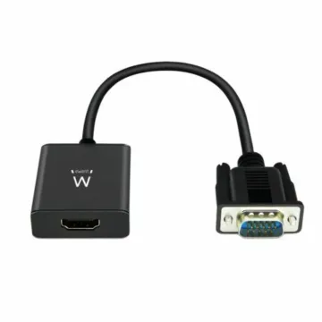 CABLE EWENT CONVERTIDOR VGA MACHO - HDMI HEMBRA CON AUDIO 0,20 METROS EWENT - 1