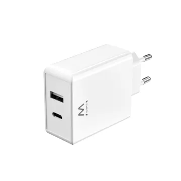 CARGADOR EWENT USB-C Y USB-A GANFAST 2 PUERTOS (45 W) BLANCO EWENT - 1