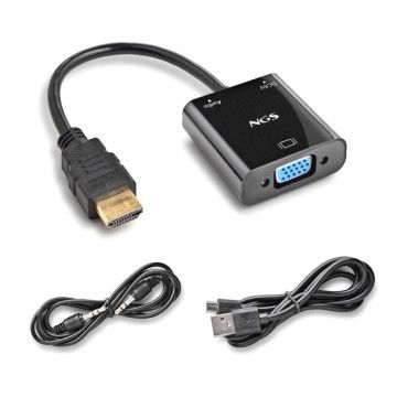 Cabo Conversor NGS Chameleon/ HDMI Macho - VGA Fêmea/ 15cm/ Inclui Áudio e Cabo de Alimentação USB NGS - 1