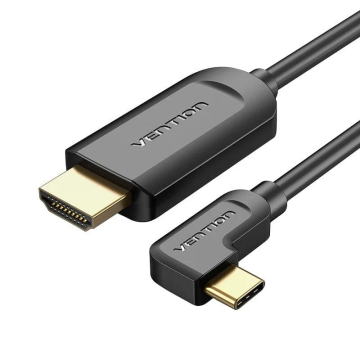 Cabo Conversor HDMI 1.4 4K Vention CGVBG/ USB Tipo-C Macho - HDMI Macho/ 1,5m/ Preto VENTION - 1