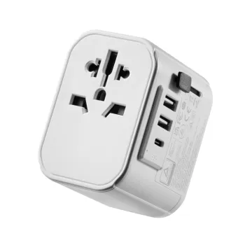 ADAPTADOR DE VIAJE EWENT 2 PUERTOS USB Y TIPO-C USA/UK/AUS/CHINA EWENT - 1