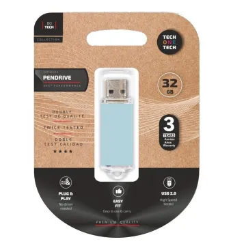 Pendrive 32GB Tech One Tech Basic USB 2.0/ Azul Celeste TECH ONE TECH - 1