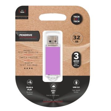 Pendrive 32GB Tech One Tech Basic USB 2.0/ Roxo Claro TECH ONE TECH - 1