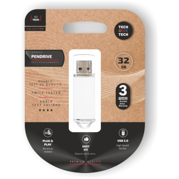 Pendrive 32GB Tech One Tech Básico USB 2.0/ Branco TECH ONE TECH - 1