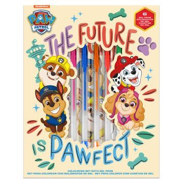 Conjunto de papelaria Paw Patrol caderno + canetas de gel KIDS LICENSING - 1