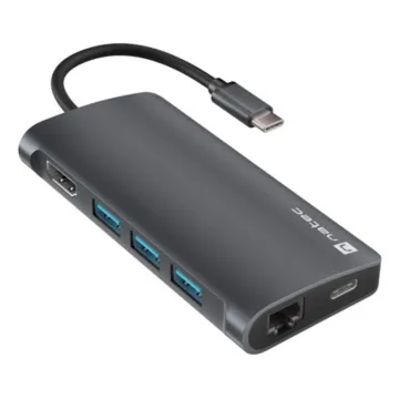 HUB USB-C  8 IN 1 NATEC FOWLER 2 3X USB 3.0 HUB HDMI 4K USB-C NATEC - 1