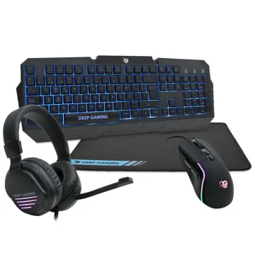 PACK GAMING DEEPX-WING2 SETUP 4 EN 1 TECLADO+RATON+AURICULARES MICRO+ALFOMBRILLA Deep Gaming - 1