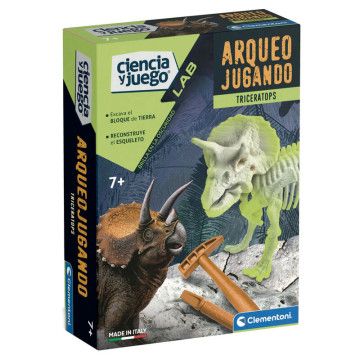 Jogo Archeoplaying Triceratops Fosforescente CLEMENTONI - 1