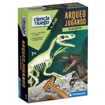 Jogo Archeoplaying Velociraptor Fosforescente CLEMENTONI - 1