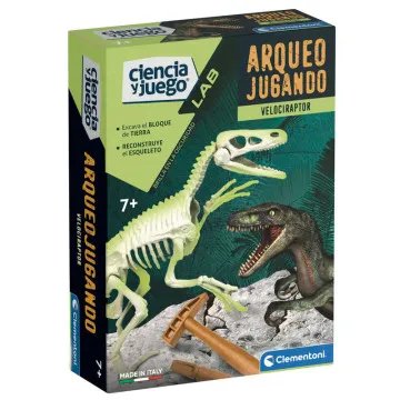 Jogo Archeoplaying Velociraptor Fosforescente CLEMENTONI - 1