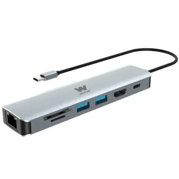 Docking USB Type-C Woxter PE26-181/ 1xHDMI/ 2xUSB/ 1xCard Reader/ 1xRJ45/ 1xMicroUSB/ Cinza Woxter - 1