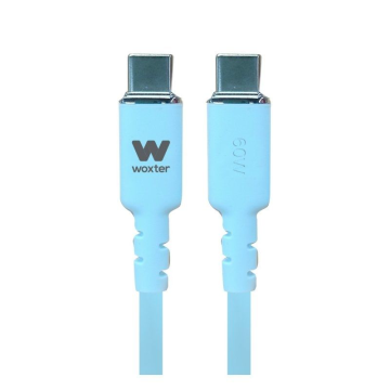 Cabo USB 2.0 Tipo C Woxter PE26-188/ USB Tipo C Macho - USB Tipo C Macho/ Até 60 W/ 480 Mbps/ 1,2 m/ Azul Woxter - 1