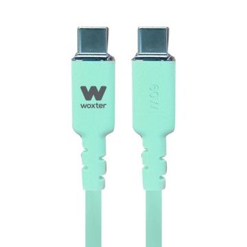 Cabo USB 2.0 Tipo C Woxter PE26-189/ USB Tipo C Macho - USB Tipo C Macho/ Até 60 W/ 480 Mbps/ 1,2 m/ Verde Woxter - 1