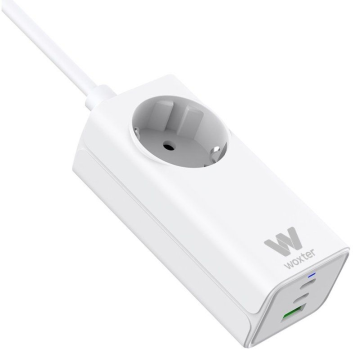 Woxter PE26-180 Power Strip/ 1 tomada elétrica/ 2 USB tipo C/ 1 USB-A/ cabo de 1,5 m/ branco Woxter - 1