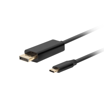 CABLE USB-C A DISPLAYPORT LANBERG MACHO/MACHO 0.5M 4K 60HZ NEGRO Lanberg - 1