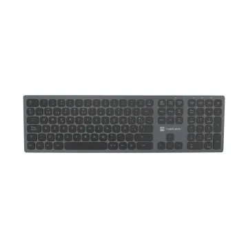 TECLADO WIRELESS NATEC DOLPHIN SLIM SWITCH X-SCISSOR BT5.0 BT3.0 2.4GHz ALUMINIO NATEC - 1