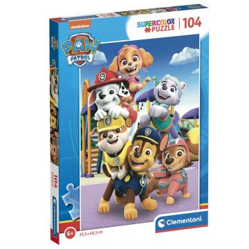 Quebra-cabeça Super Paw Patrol Paw Patrol 104pcs CLEMENTONI - 1