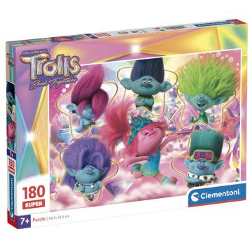 Quebra-cabeça Super Trolls 3 180 peças CLEMENTONI - 1