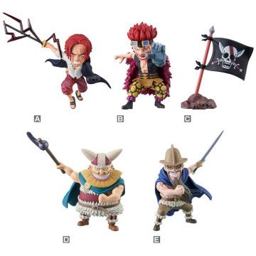 Figura World Colecionável Piratas Ruivos 01 One Piece 7cm BANPRESTO - 1