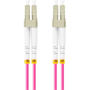 CABLE FIBRA OPTICA LANBERG 0.5 M MULTI LC/UPC-LC/UPC DUPLEX OM4 50/125 LSZH VI Lanberg - 1