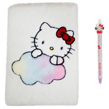 Conjunto de caderno de pelúcia + caneta Hello Kitty CYP BRANDS - 1