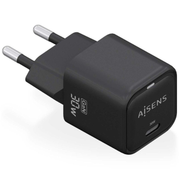 Carregador de Parede Aisens Gan ASCH-30W1P019-BK/ 1xUSB Tipo-C/ 30W AISENS - 1