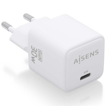 Carregador de Parede Aisens Gan ASCH-30W1P035-W/ 1xUSB Tipo-C/ 30W AISENS - 1