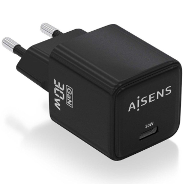 Carregador de Parede Aisens Gan ASCH-30W1P036-BK/ 1xUSB Tipo-C/ 30W AISENS - 1