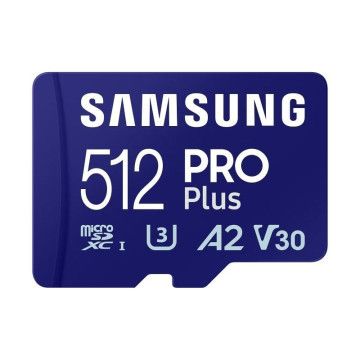 Cartão de memória Samsung PRO Plus 2023 512GB microSD XC/Classe 10/ 180MBs Samsung - 1