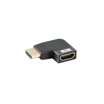 ADAPTADOR 8K LANBERG HDMI(M) A HDMI(H) ANGULO IZQUIERDA ALUMINIO PLATA Lanberg - 1