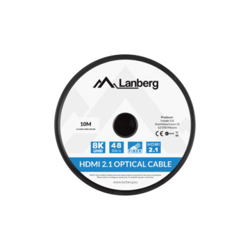 CABLE HDMI AOC LANBERG V2.1 M/M OPTICO ACTIVO 8K60HZ 10M NEGRO Lanberg - 1