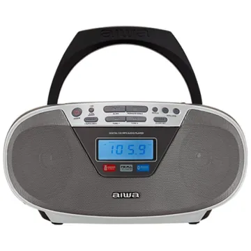 Rádio CD Aiwa BoomBox BBTU-400SL/ 6W/ Prateado AIWA - 1