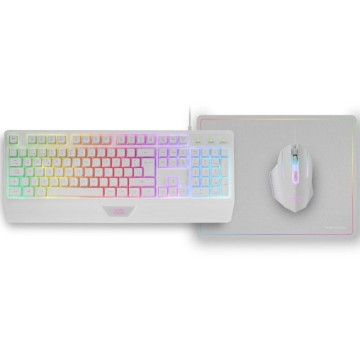 Mars Gaming MCP124 Gaming Pack/ Teclado H-MECH + Mouse Óptico + Mouse Pad/ Branco Mars Gaming - 1