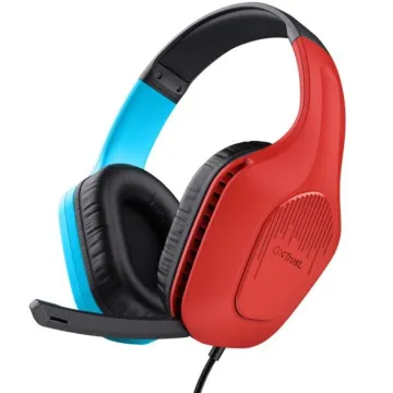 Fones de ouvido para jogos com microfone Trust Gaming GXT 416S Zirox/ Jack 3.5/ Azul e Vermelho TRUST GAMING - 1