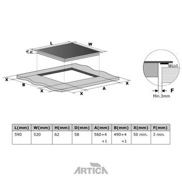 Placa Indução Artica AEI6024  - 2