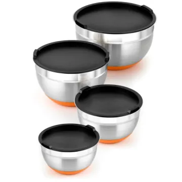 CONJUNTO DE BRA BOWL EFICIENTE CONJUNTO DE 4 AÇO INOXIDÁVEL COM TAMPA BRA - 1