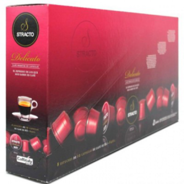 PACK 8 CAIXAS DE 10CAPSU.STRACTO DELICATO ROSA705 CAFFITALY - 1