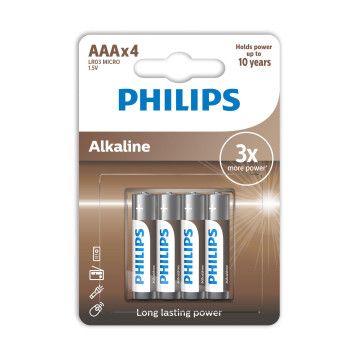 PHILIPS BRONZE ALCALINA LR03A4B/10 PILHA AAA 1 BLIS PHILIPS - 1