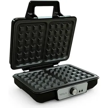 Máquina de waffle TESLA WM200BX 1000W AÇO INOXIDÁVEL, TERMOSTATO TESLA - 1